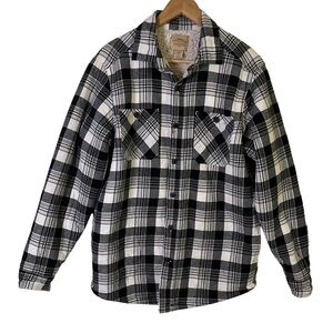 Telluride Plaid Flannel Shacket Sherpa Fleece Lined Size M